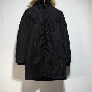 1 Madison Expedition Heritage Collection black faux fur coat size M